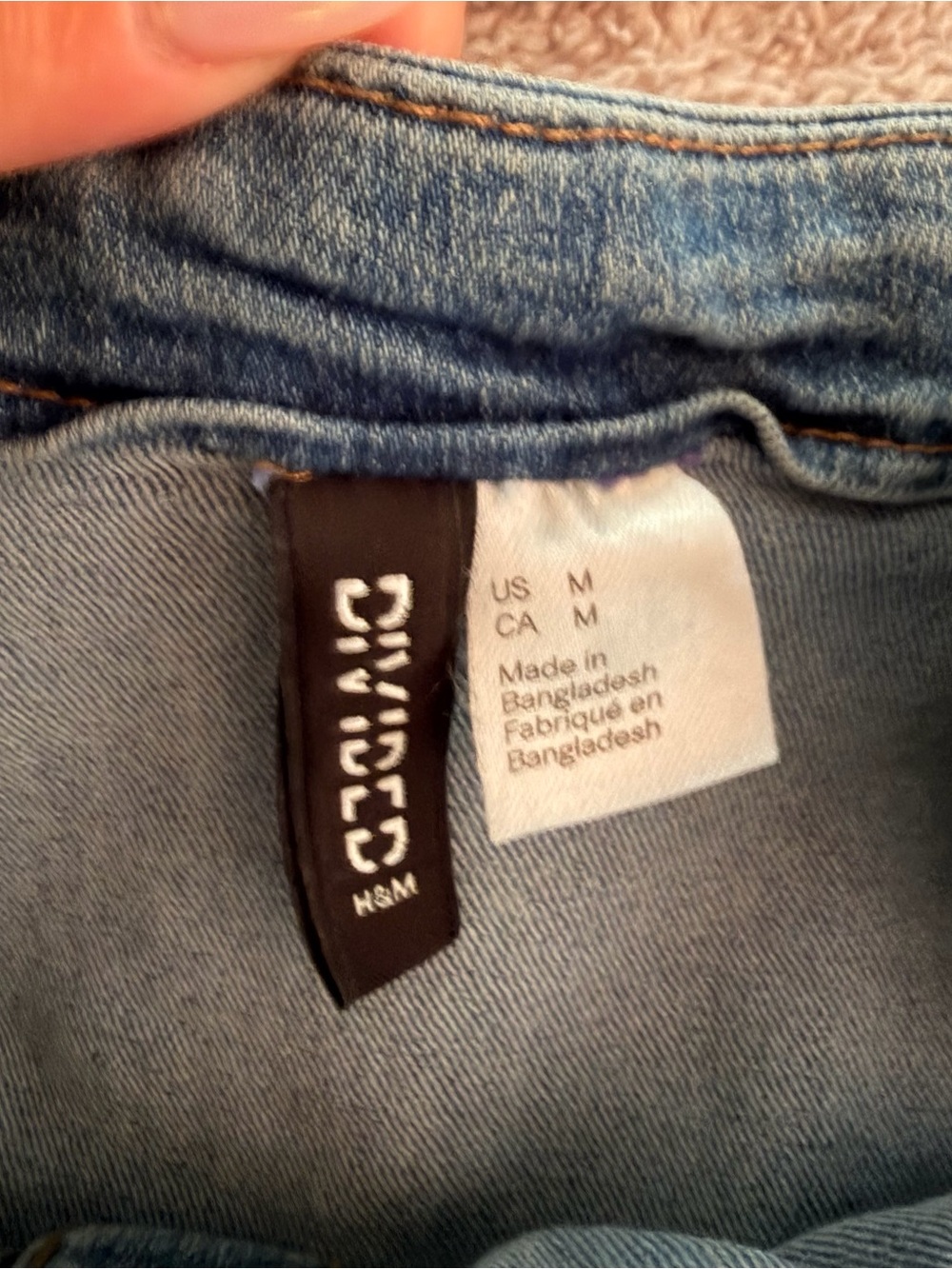 SOLD H&M Light Blue Denim Button-Front Dress size: M - Picture 6 of 7